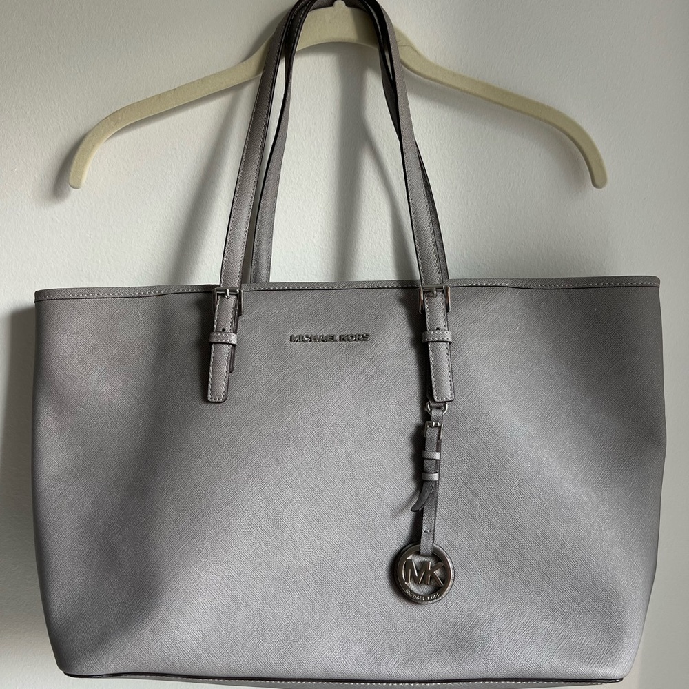 Michael Kors Gray Saffiano Leather Tote